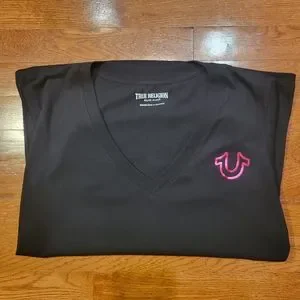 True Religion Black Solid Polo T Shirt True Religion Tops True